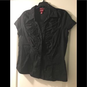 Ladies Black Short-Sleeved Shirt